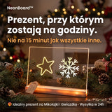 Podświetlana tablica do rysowania NeonBoard™ w świątecznej scenerii