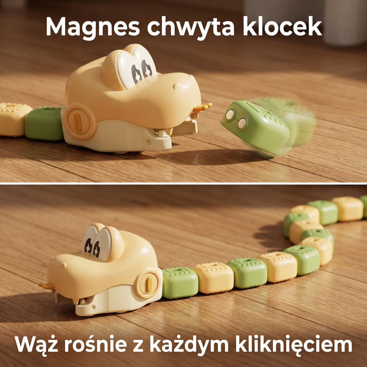 SnappySnake™ — Wąż na Pilota, Który Rośnie z Każdym Kąskiem