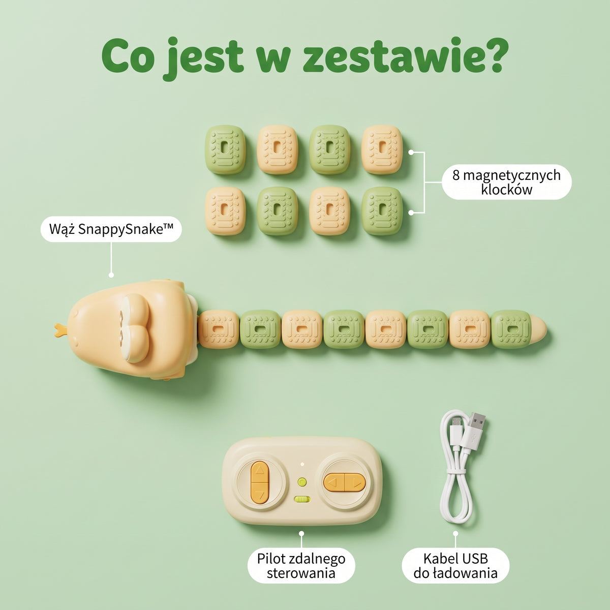 SnappySnake™ — Wąż na Pilota, Który Rośnie z Każdym Kąskiem