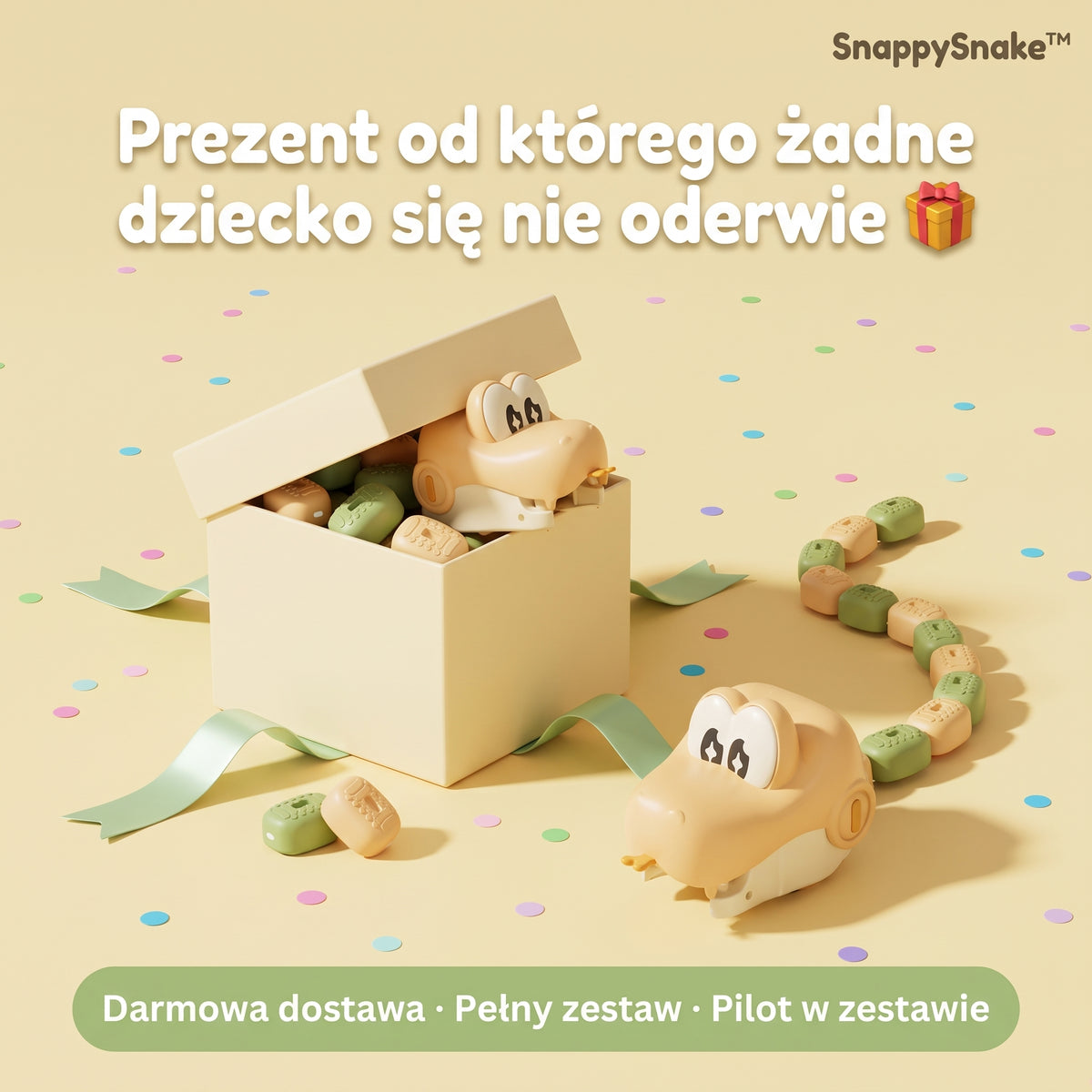 SnappySnake™ — Wąż na Pilota, Który Rośnie z Każdym Kąskiem
